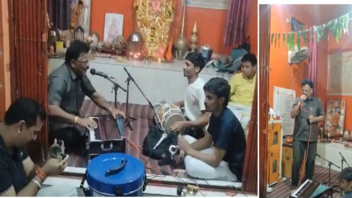 खाकी का भक्तिमय अंदाज: सुंदरकांड में भजन गाते और झूमते नजर आए ASI