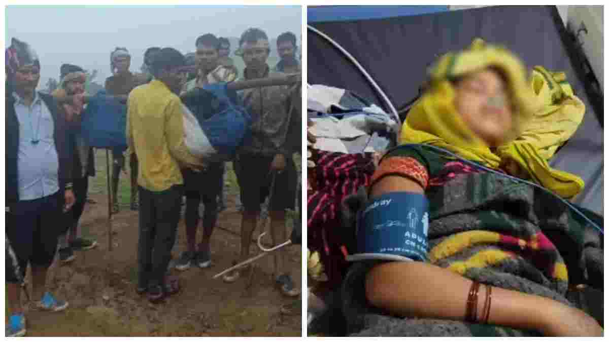 सड़क की बदहाली बनी जानलेवा: गांव तक नहीं पहुंच सकी एंबुलेंस , गर्भवती को डोली में ले गए ग्रामीण, बच्चे की गर्भ में मौत