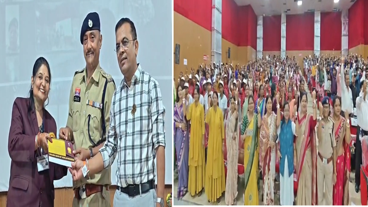जांजगीर-चांपा का नाम गोल्डन बुक ऑफ वर्ल्ड रिकॉर्ड में दर्ज: एक घंटे में एक लाख से ज्यादा लोगों ने पहनी ‘साइबर जागृति राखी’