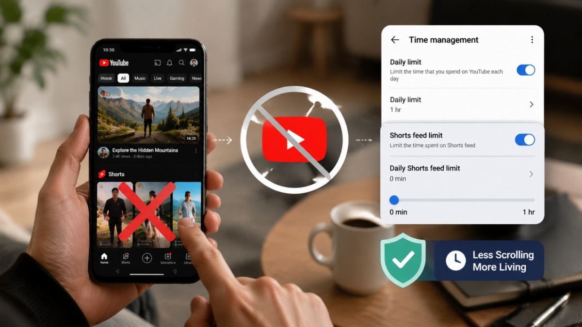 Hide Youtube Shorts Feed : यूट्यूब का यह बटन बंद कर देगा शॉर्ट्स की सुनामी! ऐसे करें ऑफ
