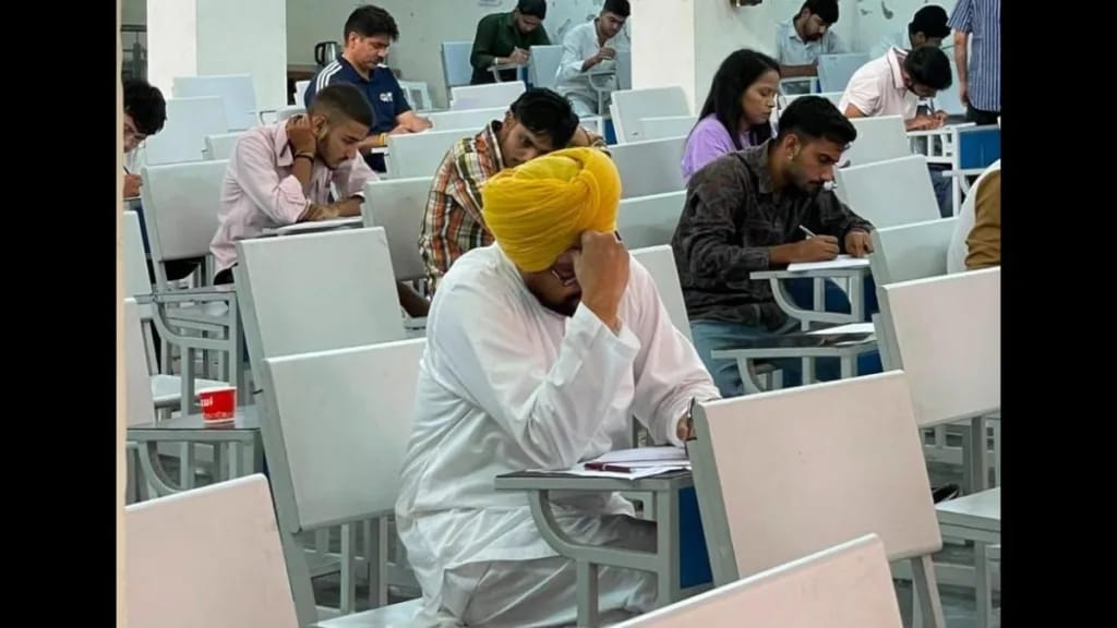 परीक्षा हॉल में चरणजीत चन्नी की तस्वीर पर विवाद, CM भगवंत मान और राज्यपाल को पत्र भेजकर जांच की मांग