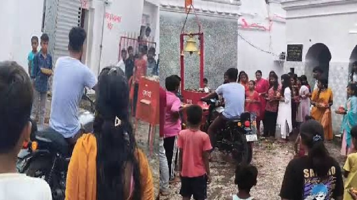 सावन की पहली सोमवारी पर धनेश्वर नाथ मंदिर में घुसा बुलेट सवार युवक, दानपेटी तोड़ी, VIDEO वायरल