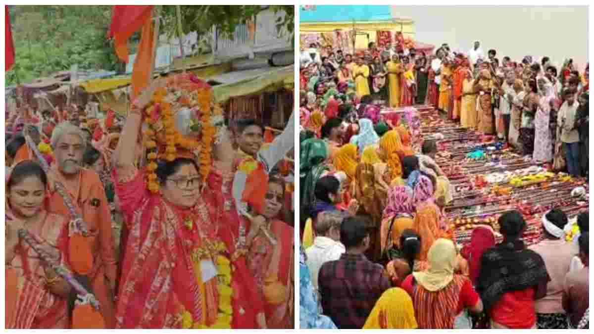 ​आस्था के 24 साल: 150 किमी पैदल चलकर जटाशंकर महादेव का अभिषेक करेंगे शिवभक्त, फूलों की बारिश से हुआ श्रद्धालुओं का स्वागत   