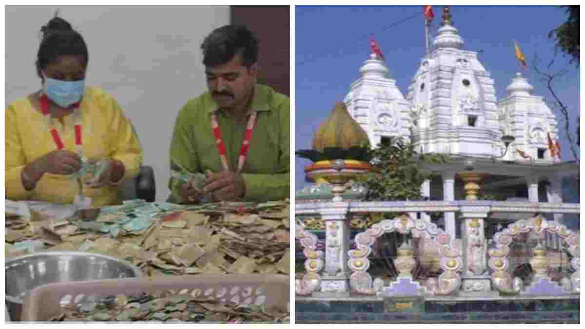 खजराना गणेश मंदिर में कड़ी सुरक्षा के बीच खुलीं दान पेटियां: दो दिन में 72 लाख से ज्यादा चढ़ावा; चांदी की प्रतिमा से लेकर पुराने नोट तक मिले 