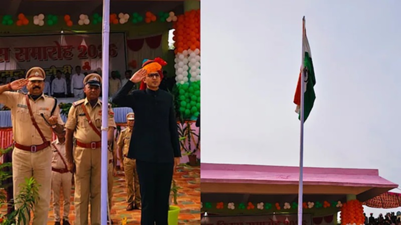 Karauli Independence Day: ध्वजारोहण के बीच अचानक नीचे गिरा तिरंगा, फिर पुलिसकर्मी ने पोल पर चढ़कर ऐसे संभाली स्थिति