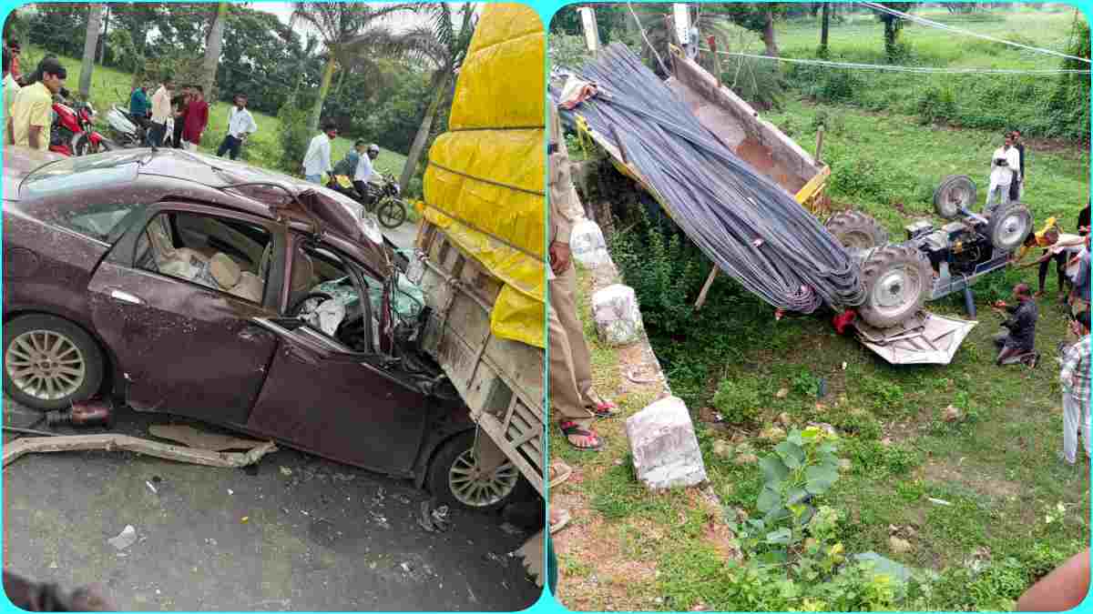 MP में सड़क हादसे ने छीनी जिंदगी: आगर मालवा में पति-पत्नी की मौत, टीकमगढ़ में ट्रैक्टर ट्रॉली पलटने से मजदूर की गई जान