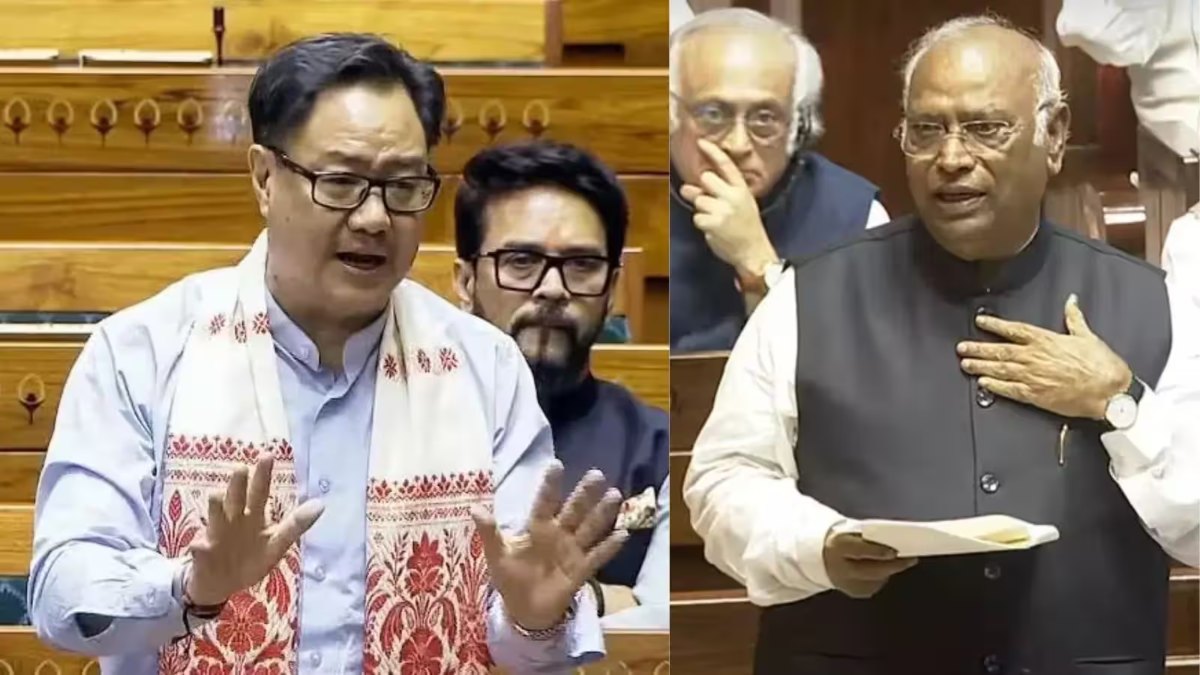 राम मंदिर चढ़ावा चोरी पर मल्लिकार्जुन खरगे और किरेन रिजिजू में तीखी बहस, रिजिजू बोले- राम भक्तों पर गोली चलाने वाला विपक्ष घड़ियाली आंसू बहा रहा है