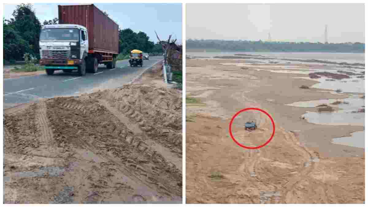 प्रशासन ‘मौन’, माफिया ‘दबंग’, 44 साल पुराने जर्जर तवापुल पर दौड़ रहे डंपर, नर्मदा ब्रिज के नीचे दिन-दहाड़े सीना चीर रहे रेत चोर 
