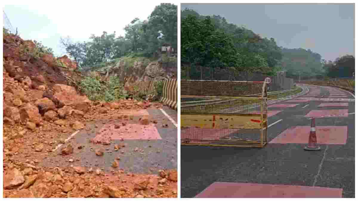 नौरादेही अभयारण्य के पास NH-45 पर लैंडस्लाइड, टेबल टॉप हाईवे पर यातायात ठप; मलबा हटाने का काम जारी 