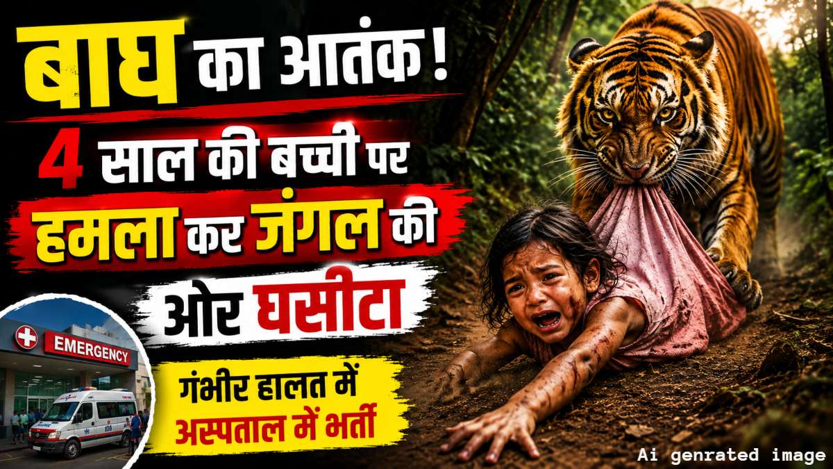 मलकानगिरी में बाघ का आतंक! 4 साल की बच्ची पर हमला कर जंगल की ओर घसीटा, गंभीर हालत में अस्पताल में भर्ती
