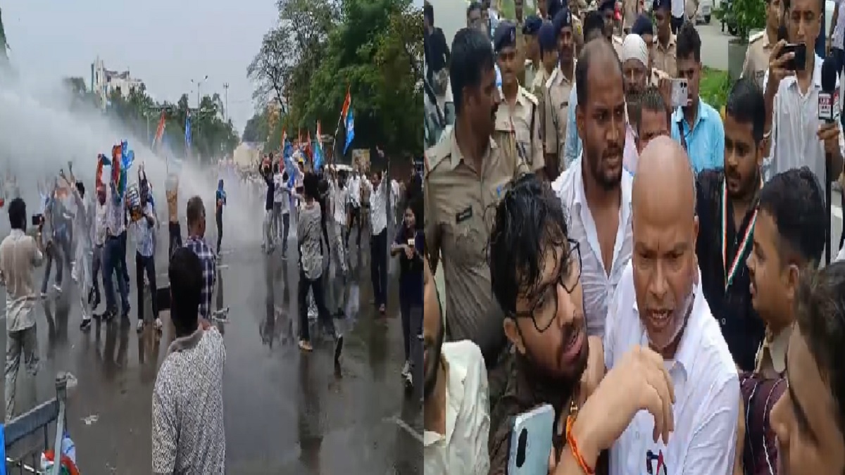 पटना में हंगामा: CM आवास घेरने निकले छात्रों पर वाटर कैनन का इस्तेमाल, कई डिटेन