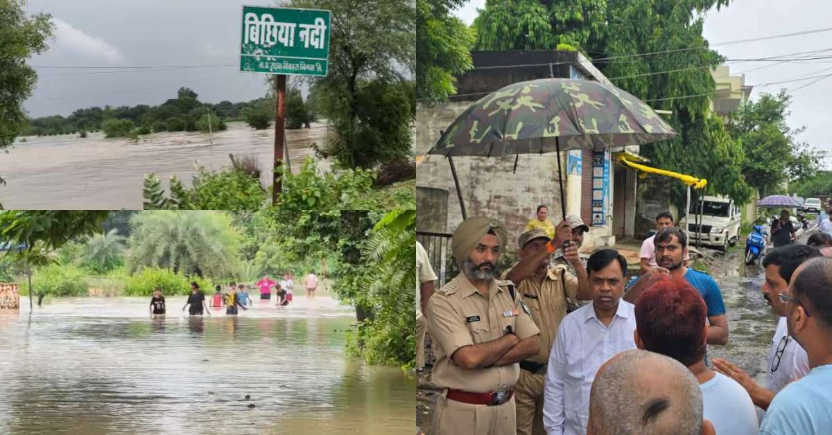 लगातार बारिश से रीवा में बाढ़ जैसे हालात, सड़कों पर उतरे कलेक्टर-SP! स्व-सहायता समूह बना पीड़ितों का मसीहा