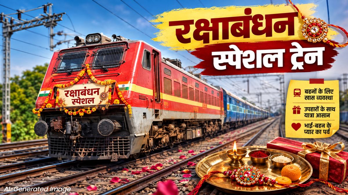 Raksha Bandhan Special Train : रक्षाबंधन पर रेलवे का यात्रियों को तोहफा, इस रूट पर चलेगी स्पेशल पैसेंजर ट्रेन