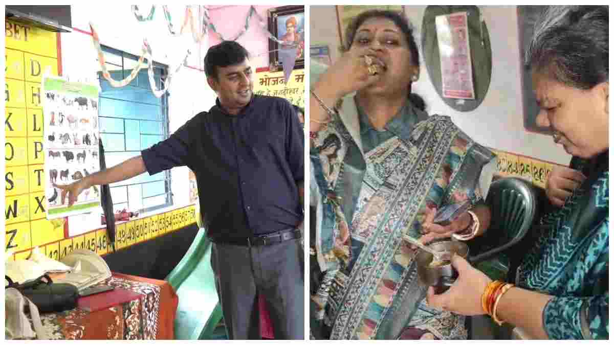 कलेक्टर बने प्राइमरी टीचर: आंगनवाड़ी में मासूमों के बीच बैठकर पढ़ाया  ‘क’ से कबूतर A for Apple, विधायक- कमिश्नर ने चखा आंगनवाड़ी के भोजन का स्वाद