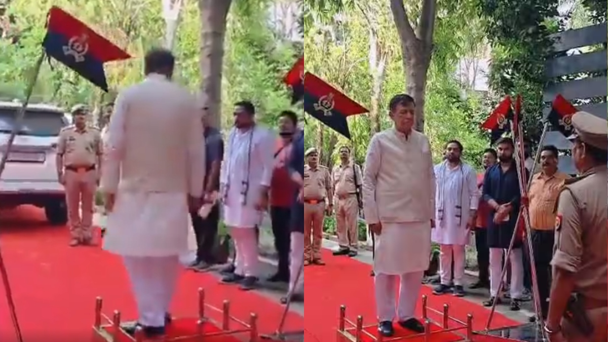 राष्ट्रगान के बीच हाथ जोड़कर चल दिए सतीश महाना! VIDEO वायरल, सोशल मीडिया पर उठे सवाल