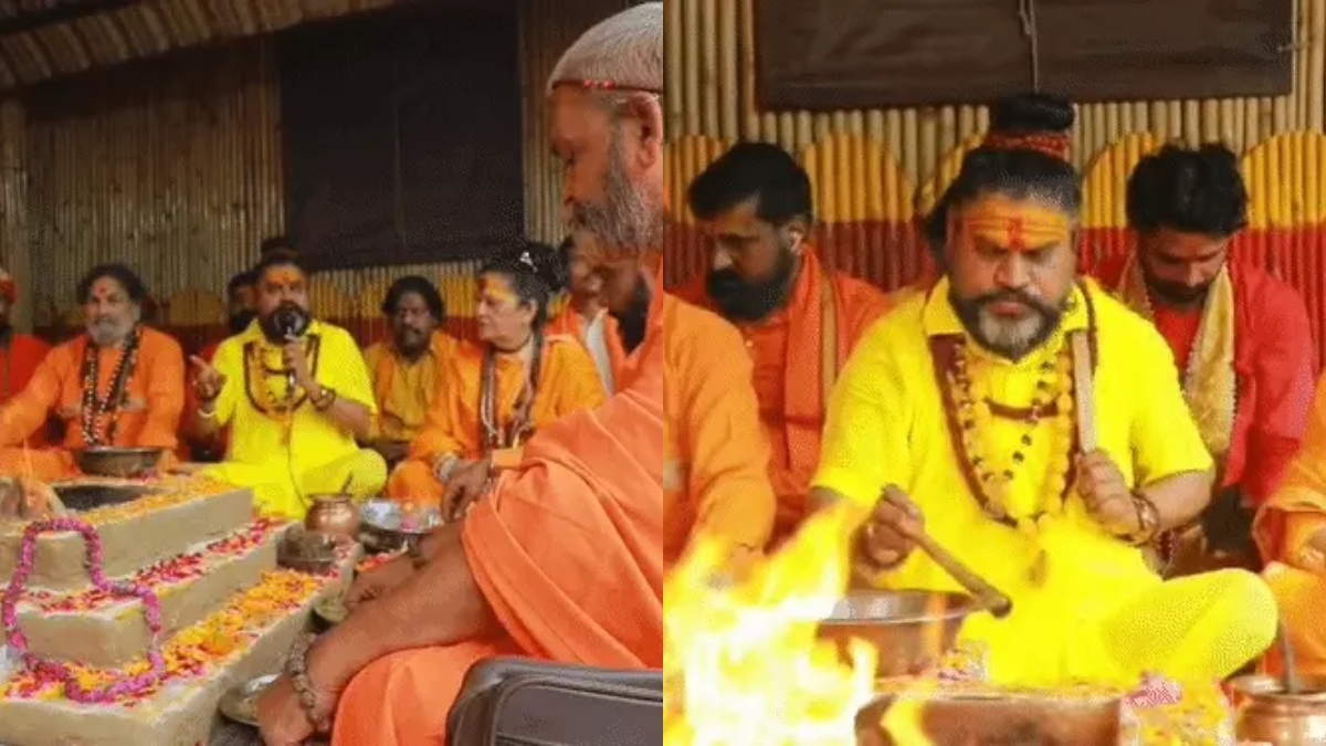 मथुरा में श्रीकृष्ण जन्मस्थान पर कारसेवा टली, आश्रम में गुलाबी शिलाओं का हवन-पूजन; भारी पुलिस फोर्स तैनात
