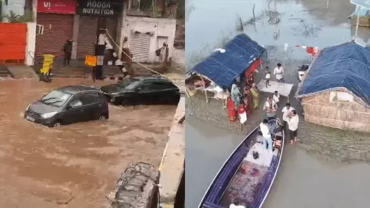 यूपी में मूसलाधार बारिश, 19 जिले बाढ़ की चपेट में; 4 की मौत