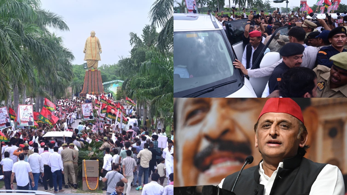 जनेश्वर मिश्र को श्रद्धांजलि देने पहुंचे अखिलेश यादव, भीड़ में घिरे तो मची धक्का-मुक्की; सपा का ब्राह्मणों पर बड़ा दांव!
