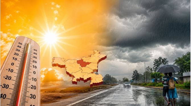 हरियाणा में कमजोर पड़ा मानसून, आज 5 जिलों में बारिश के आसार; गर्मी-उमस से अभी राहत नहीं