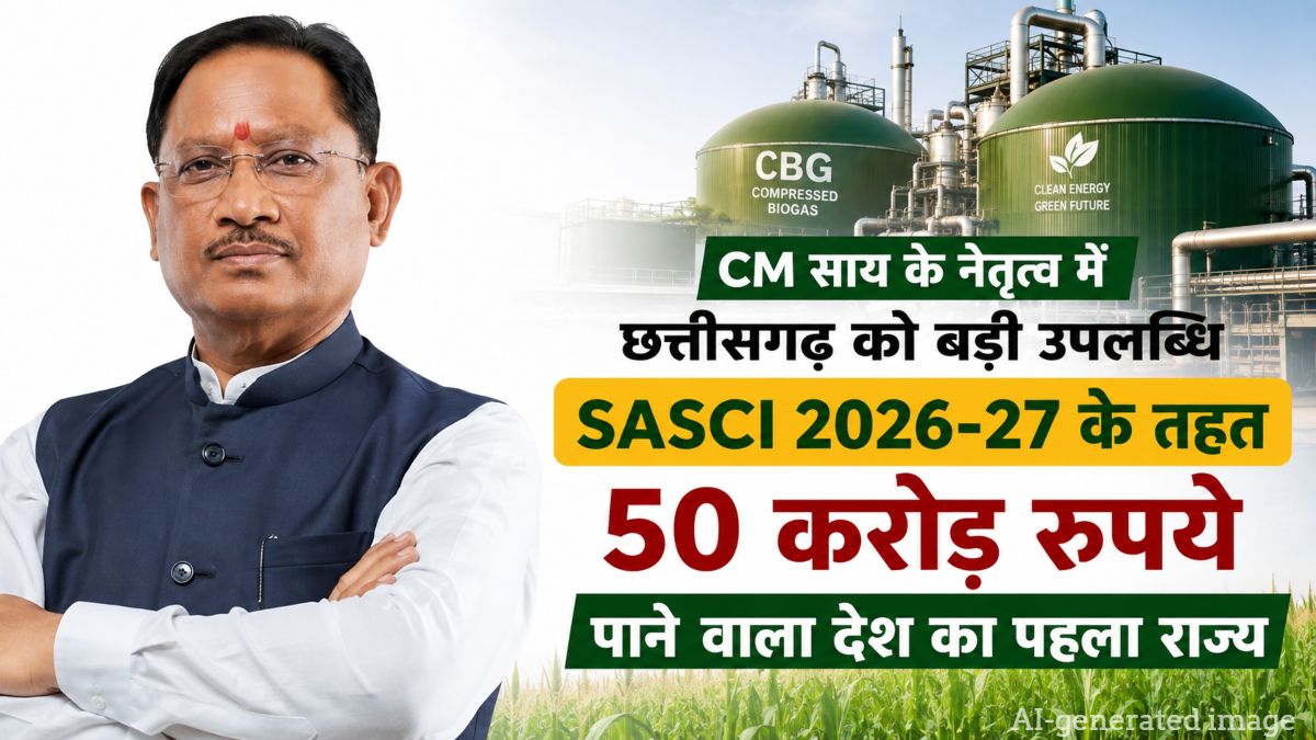 CM साय के नेतृत्व में छत्तीसगढ़ को बड़ी उपलब्धि, SASCI 2026-27 के तहत 50 करोड़ रुपये पाने वाला देश का बना पहला राज्य