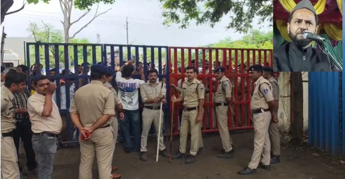 मौलाना जर्जिस के विवादित बयान पर भड़का जनाक्रोश: चंदननगर थाने पर हिंदू संगठनों का जोरदार प्रदर्शन
