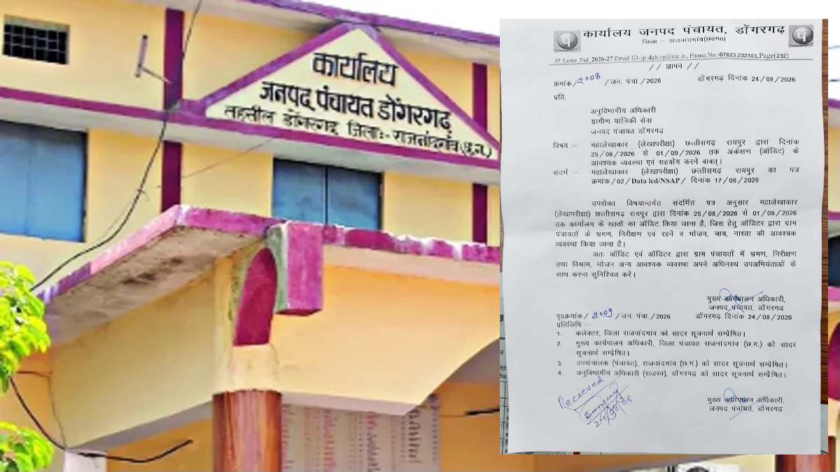 CG News : ऑडिट टीम के लिए पंचायतों से भोजन-चाय की व्यवस्था, आदेश पर उठे सवाल