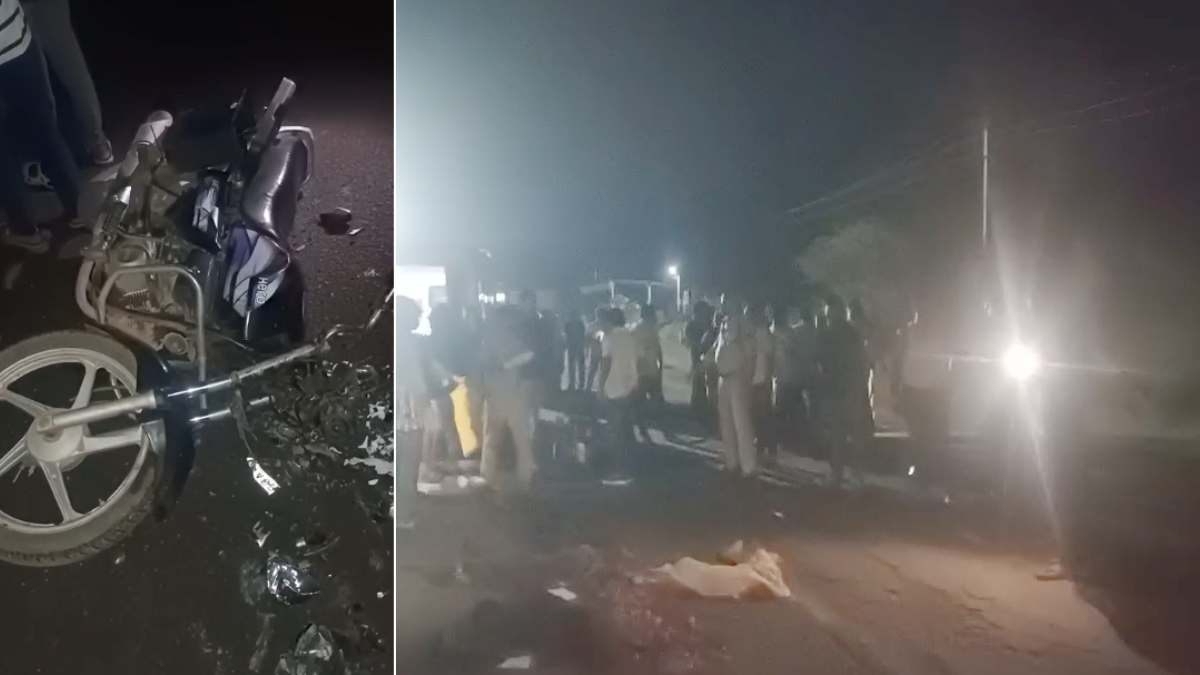 CG में सड़क हादसा : हाईवा और बाइक में भिड़ंत, महिला समेत दो की मौत, चालक फरार