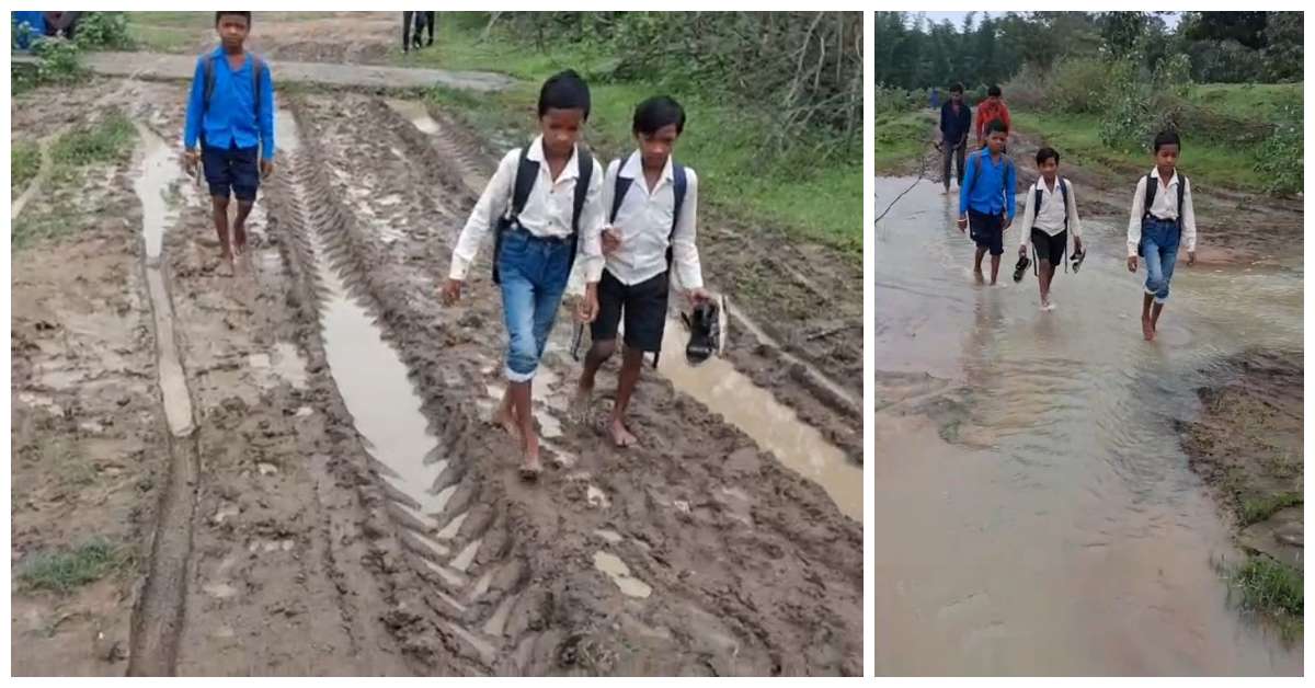 1 KM की सड़क के लिए तरस रहे 100 मासूम! शहडोल में बच्चों का वायरल वीडियो देख सकते में आया प्रशासन