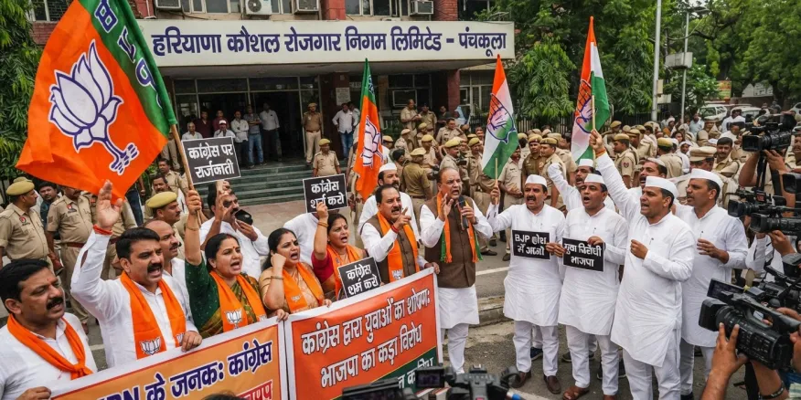 ‘पहले ठेकेदारी, अब HKRN पर सवाल’, भाजपा ने कांग्रेस-इनेलो से पूछा- तब मेरिट और आरक्षण कहां था?