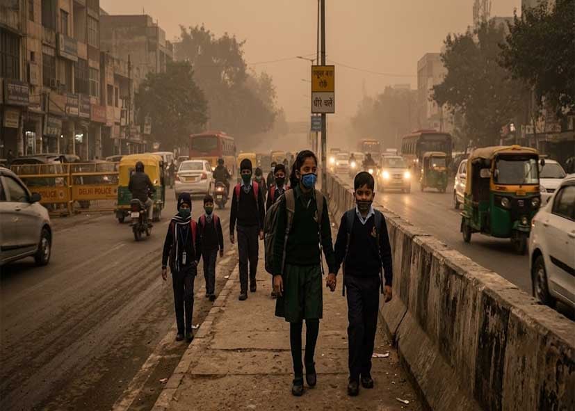 दिल्ली की जहरीली हवा का असर, अब स्कूली बच्चों को भुगतना पड़ेगा प्रदूषण का खामियाजा?