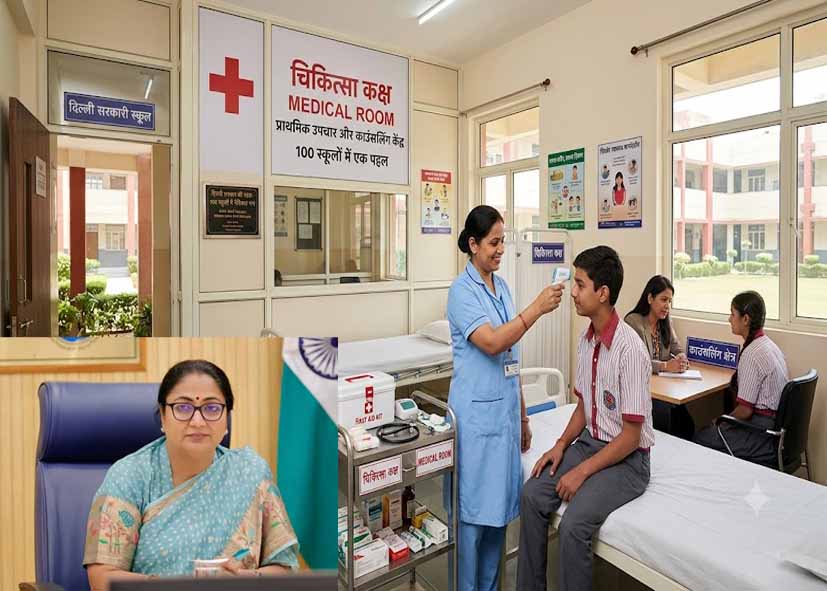 दिल्ली के 100 सरकारी स्कूलों में शुरू होंगे मेडिकल रूम, छात्रों को मिलेगा प्राथमिक उपचार और काउंसलिंग