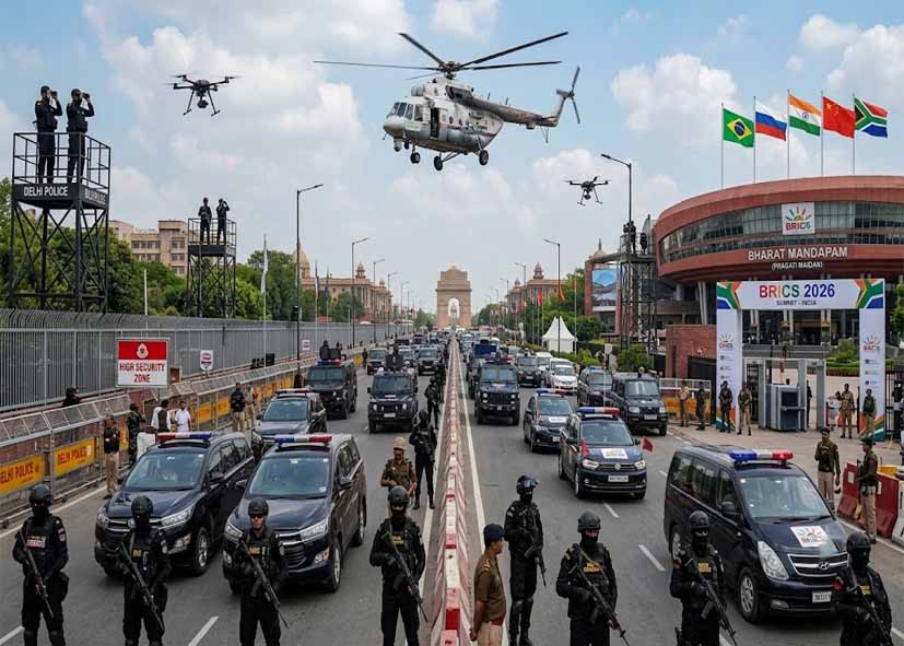 BRICS समिट के लिए दिल्ली में अभेद्य सुरक्षा घेरा, जमीन से आसमान तक रहेगी कड़ी निगरानी
