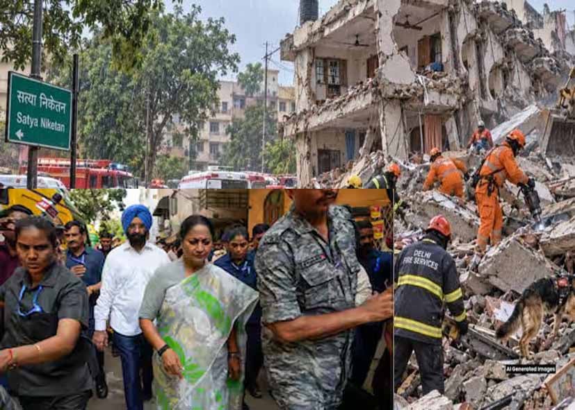सत्य निकेतन हादसे पर रेखा सरकार का बड़ा एक्शन, MCD के 5 अधिकारी सस्पेंड; कौन-कौन शामिल?