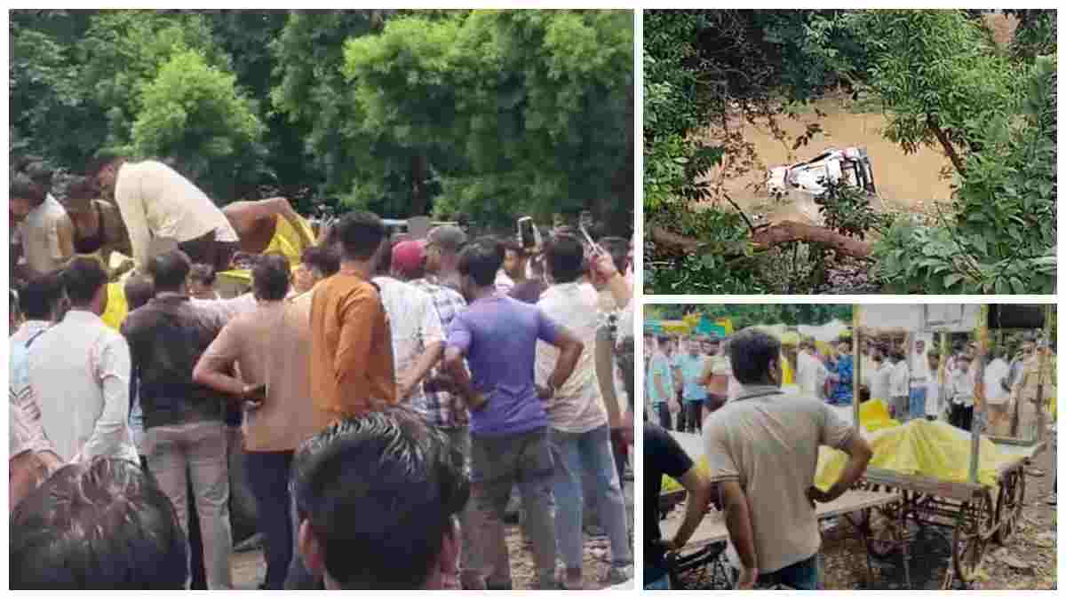 MP में भीषण हादसा: मां बगलामुखी मंदिर के पास नाले में बही श्रद्धालुओं से भरी कार, 8 लोगों की दर्दनाक मौत