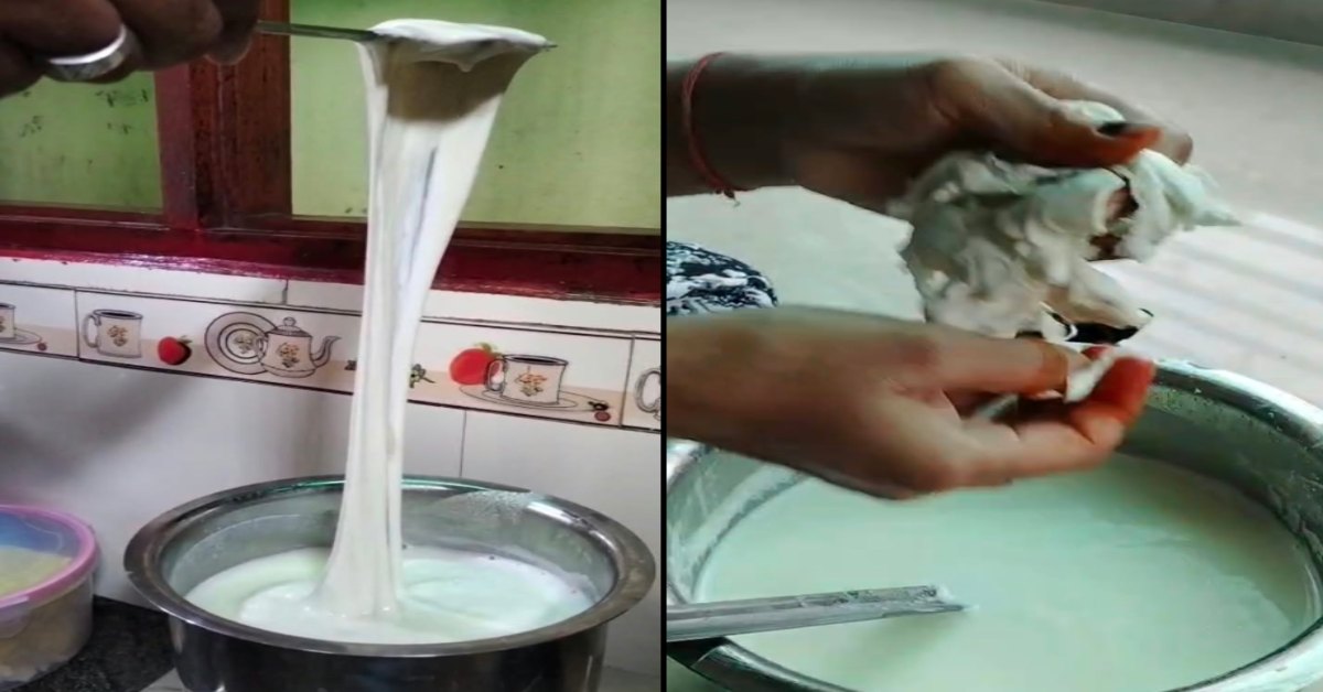 बागली में दूध गर्म करते ही बना रबड़-जैली! चिंगम की तरह खिंचा मिल्क, मिलावट पर उठे सवाल