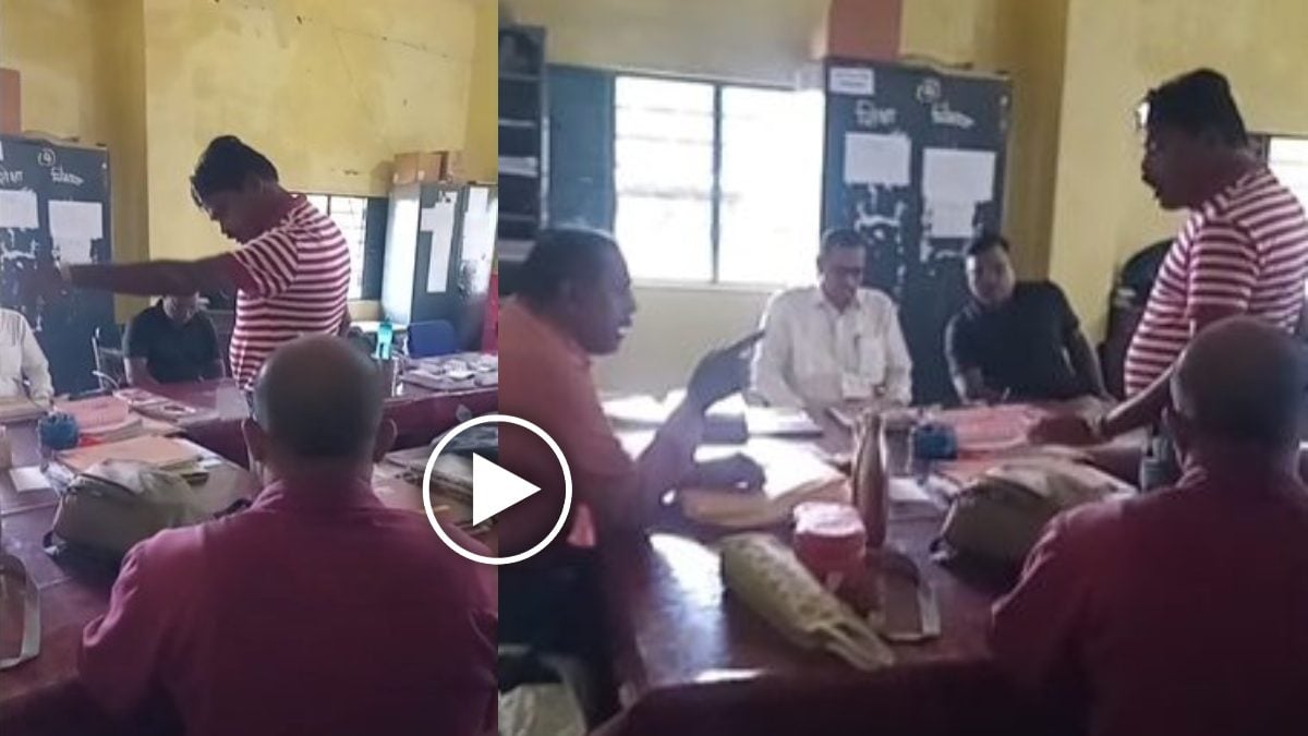Video: ‘गुरुजी’ और प्राचार्य के बीच जमकर बहस, धमकी देते हुए कहा-‘देख लूंगा… मेरा कुछ नहीं बिगाड़ सकते’