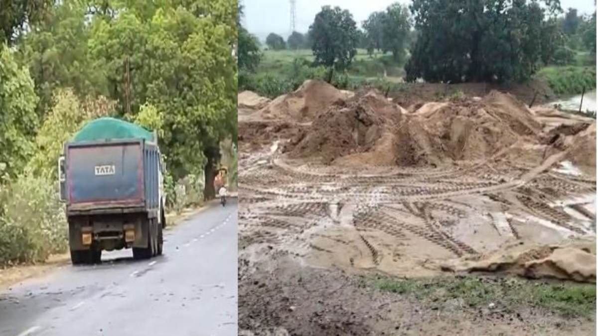 रेत का अवैध परिवहनः राजस्व टीम को रातभर गड्ढों में छिपकर करनी पड़ी निगरानी, मालवाहक वाहन का लेना पड़ा सहारा, 1 ट्रक रेत डंप कर भागा, दूसरा पकड़ाया