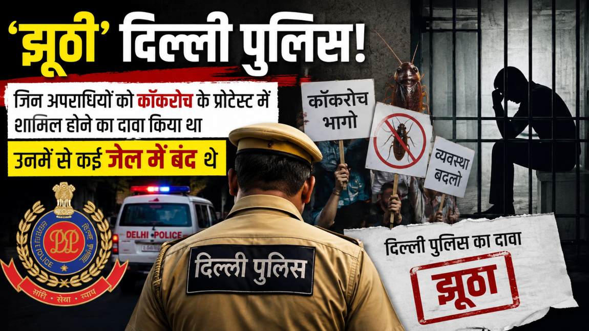 दिल्ली पुलिस का ‘झूठ’: जिन अपराधियों को कॉकरोच के प्रोटेस्ट में शामिल होने का दावा किया था उनमें से कई जेल में बंद थे