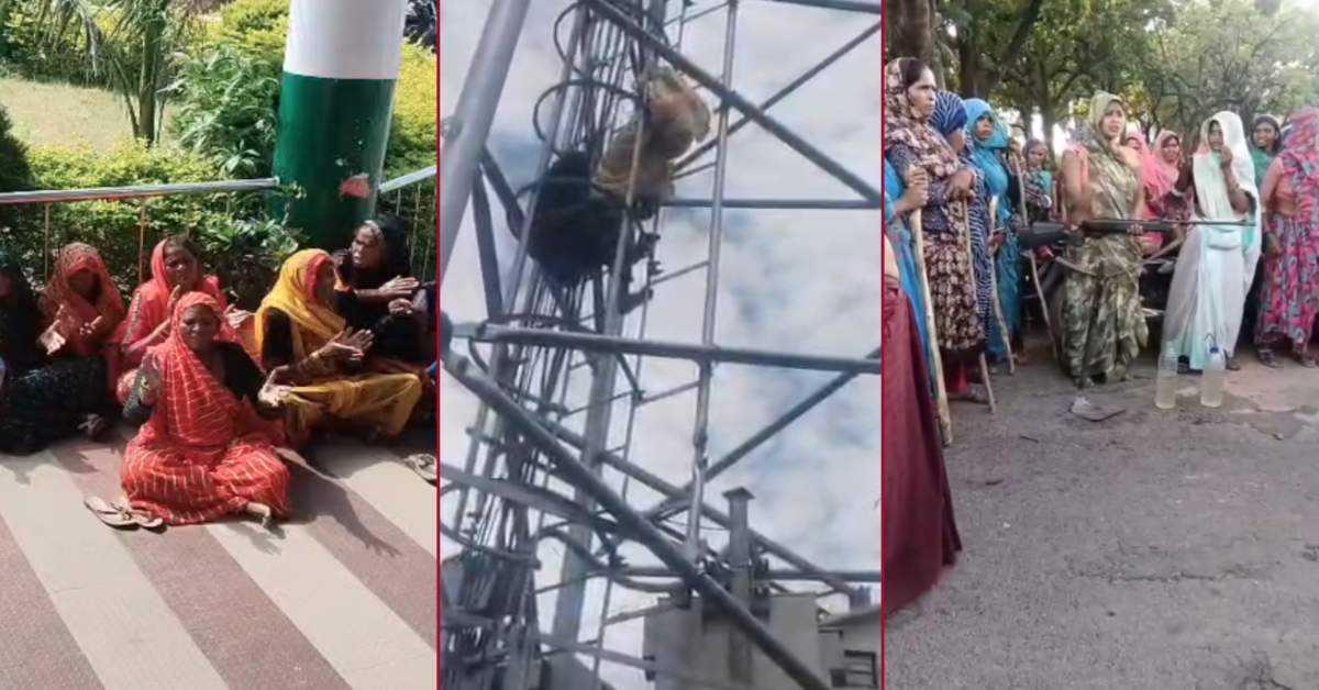 शिवपुरी में शराब के खिलाफ हल्लाबोल: कहीं बंदूक, कहीं भजन-कीर्तन तो कहीं टॉवर पर चढ़ी महिलाएं, वीडियो वायरल