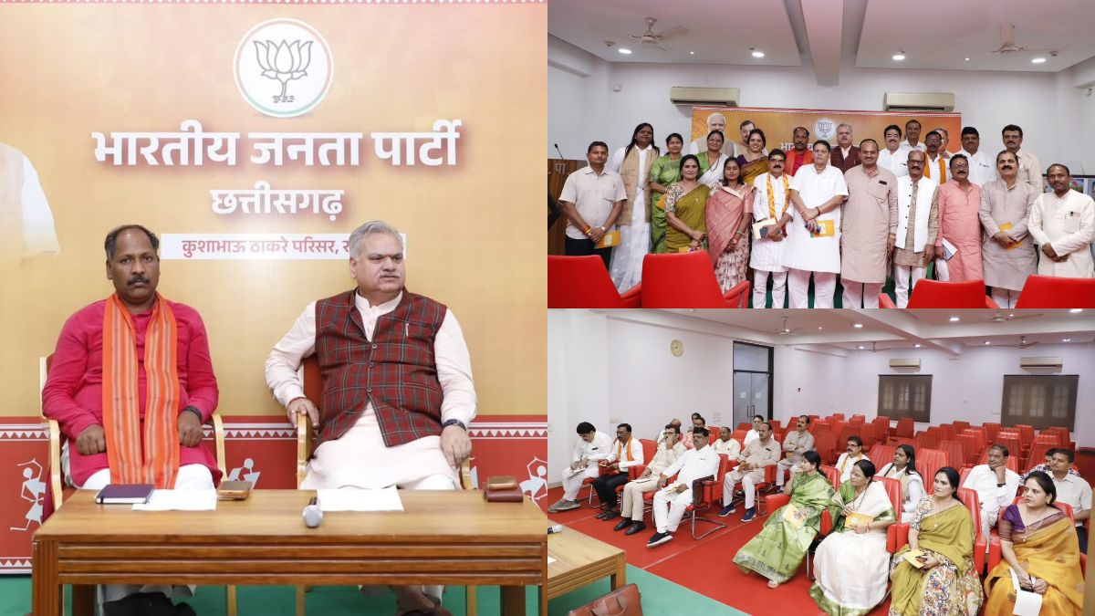 सेवा संकल्प अभियान को लेकर BJP की मैराथन बैठक: पहले दिन महापौर-सभापतियों और पंचायत प्रतिनिधियों से की गई चर्चा
