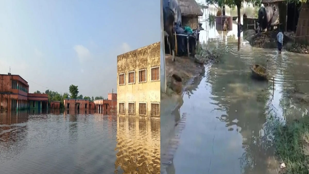 गोपालगंज में बाढ़: 4 प्रखंडों के तीन दर्जन गांवों में घुसा पानी, पलायन करने को मजबूर हुए लोग