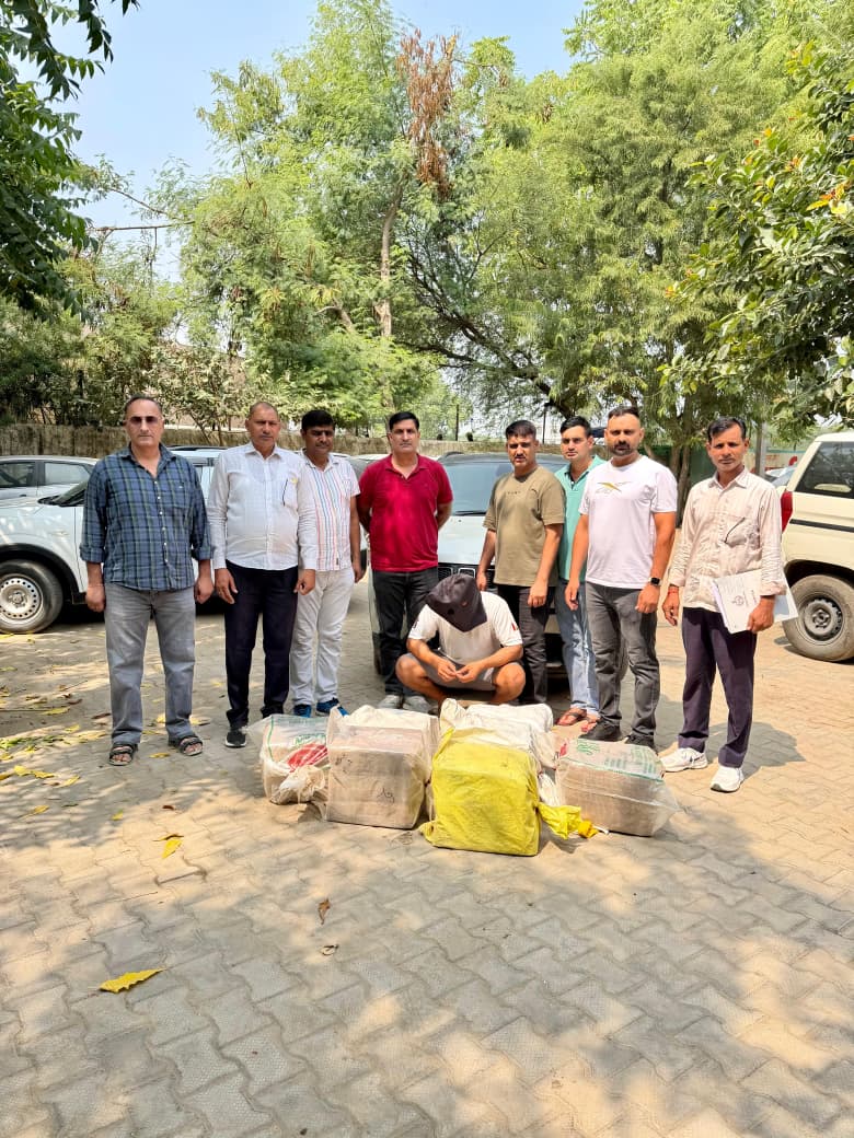 हिसार में 114 किलो 910 ग्राम गांजा बरामद, एयरपोर्ट चौक पर नाकाबंदी के दौरान जीप चालक गिरफ्तार