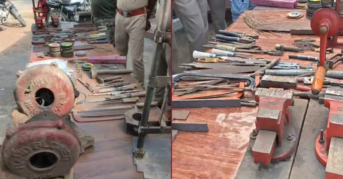 MP पुलिस का अवैध हथियार फैक्ट्री पर छापा: कट्टे से लेकर लेथ मशीन तक मिला सामान, यूपी चुनाव में हथियार सप्लाई की थी तैयारी!