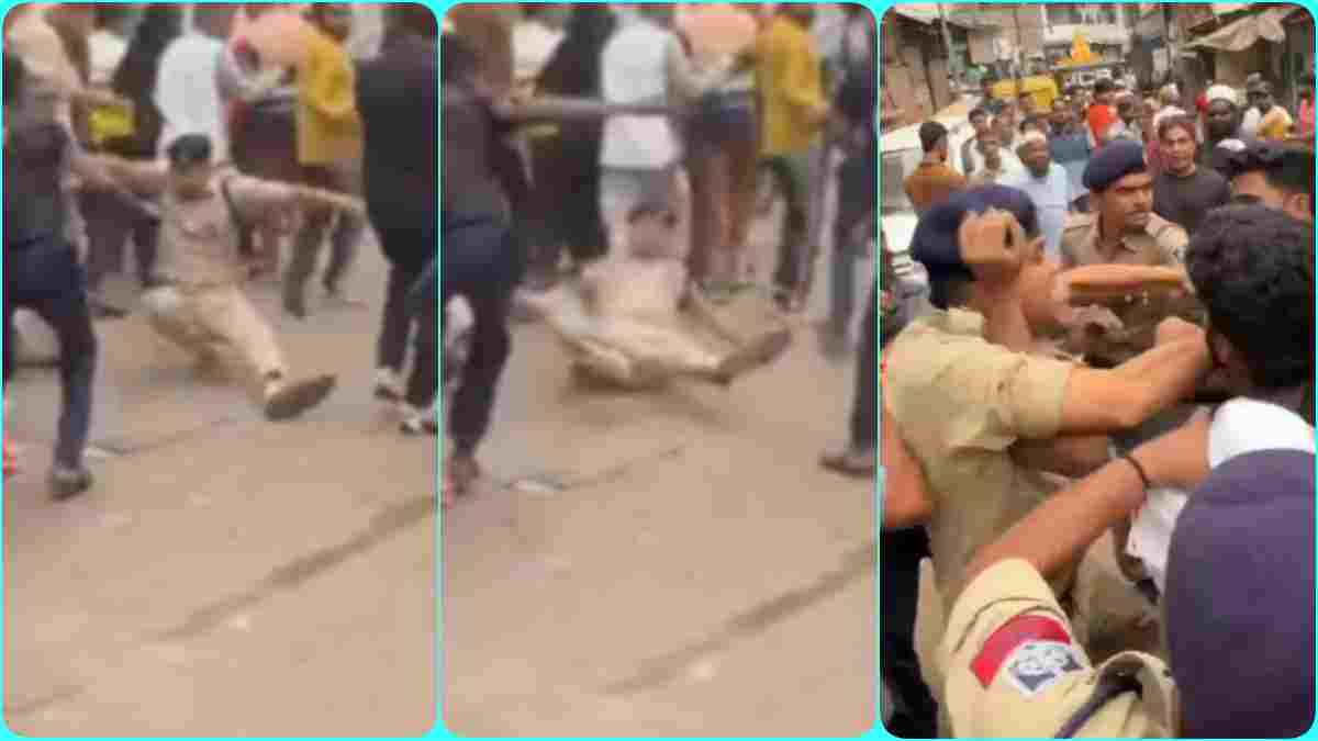 युवकों के धक्के से जमीन पर गिरे एडिशनल DCP, अतिक्रमण हटाने पर बवाल, पुलिस ने जमकर की पिटाई