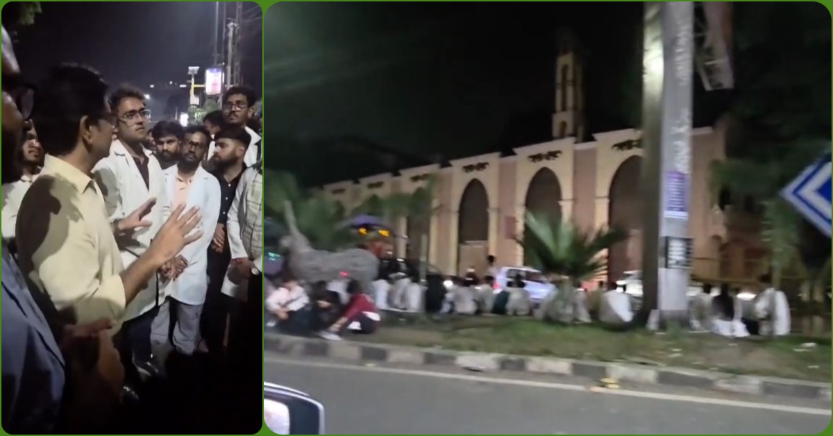 पुलिस बलप्रयोग के विरोध में उतरा जूडा: MP में रूटीन OPD और इलेक्टिव OT ठप्प; रातभर सड़क पर डटे रहे MBBS इंटर्न्स