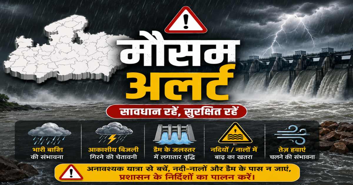 एमपी वालों हो जाओ सावधान! अगले 48 घंटे जमकर बरसेंगे बादल, 28 जिलों में भारी बारिश का अलर्ट