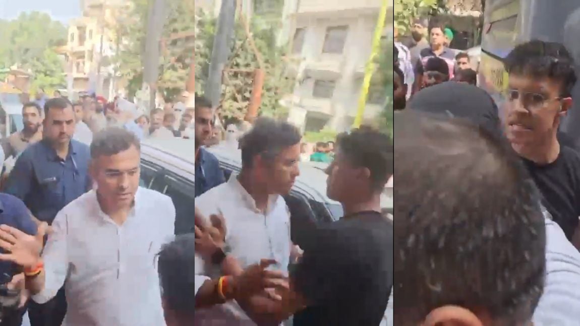 दिल्ली के PWD मंत्री प्रवेश वर्मा ने युवक को थप्पड़ मारा: AAP ने VIDEO पोस्ट करके कहा-बीजेपी सरकार का मंत्री है या कोई गुंडा?