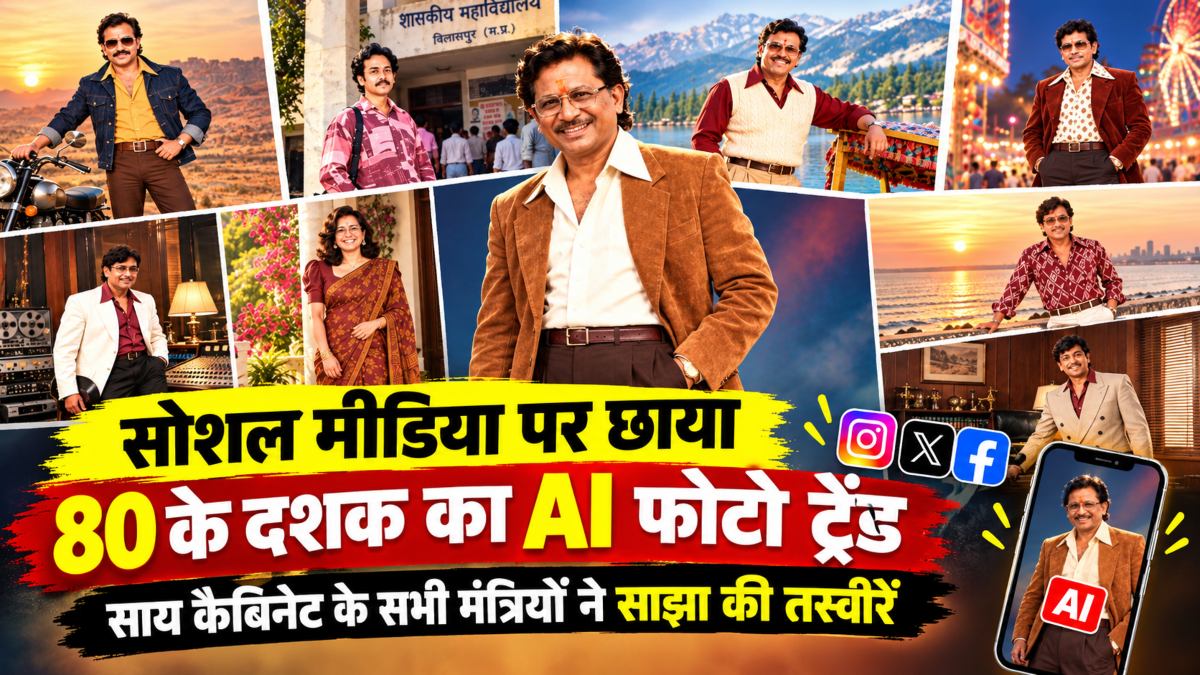सोशल मीडिया पर छाया 80 के दशक का AI फोटो ट्रेंड, साय कैबिनेट के सभी मंत्रियों ने साझा की तस्वीरें