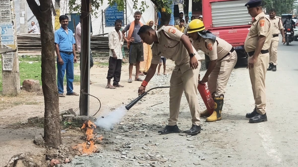 नालंदा में टला बड़ा हादसा: बिहारशरीफ में इंडियन ऑयल की पाइपलाइन से गैस लीकेज, सड़क पर लगी आग