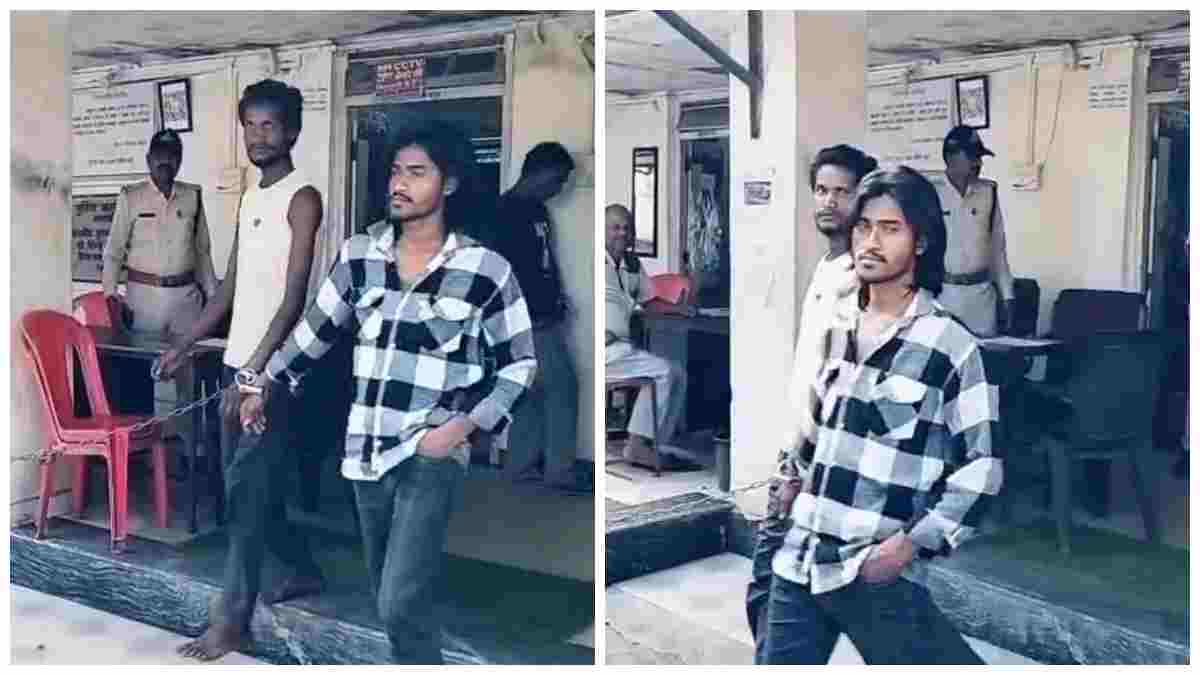 कानून का डर या रील्स का बुखार: हत्या के प्रयास के आरोपी ने पुलिस वैन में चढ़ते वक्त दिए धांसू स्वैग वाला पोज़, हाथ जेब में, चेहरे पर बेफिक्री और फिल्मी अंदाज वाली चाल   